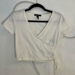 Cropped White Going Out Tee